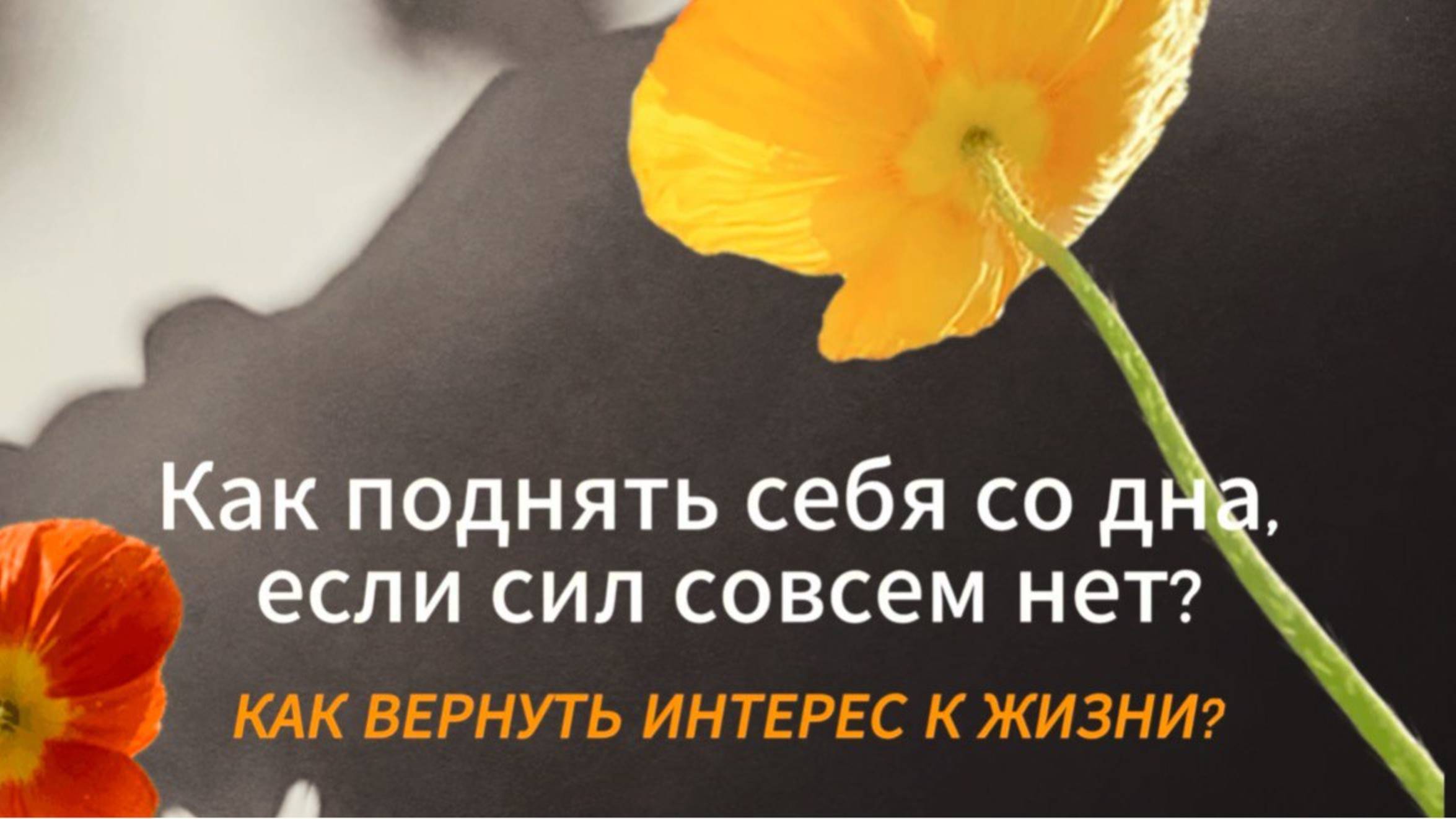 КАК ПОДНЯТЬ СЕБЯ СО ДНА, ЕСЛИ СИЛ СОВСЕМ НЕТ? КАК ВЕРНУТЬ ИНТЕРЕС К ЖИЗНИ?
