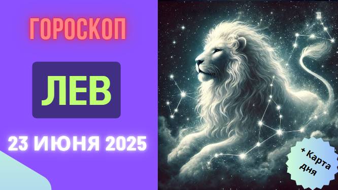 Гороскоп на 23 июня 2025 — Лев: гороскоп на сегодня — уверенность и творчество на пике!