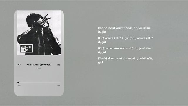 J-hope- Killin' it Girl (Solo Ver)