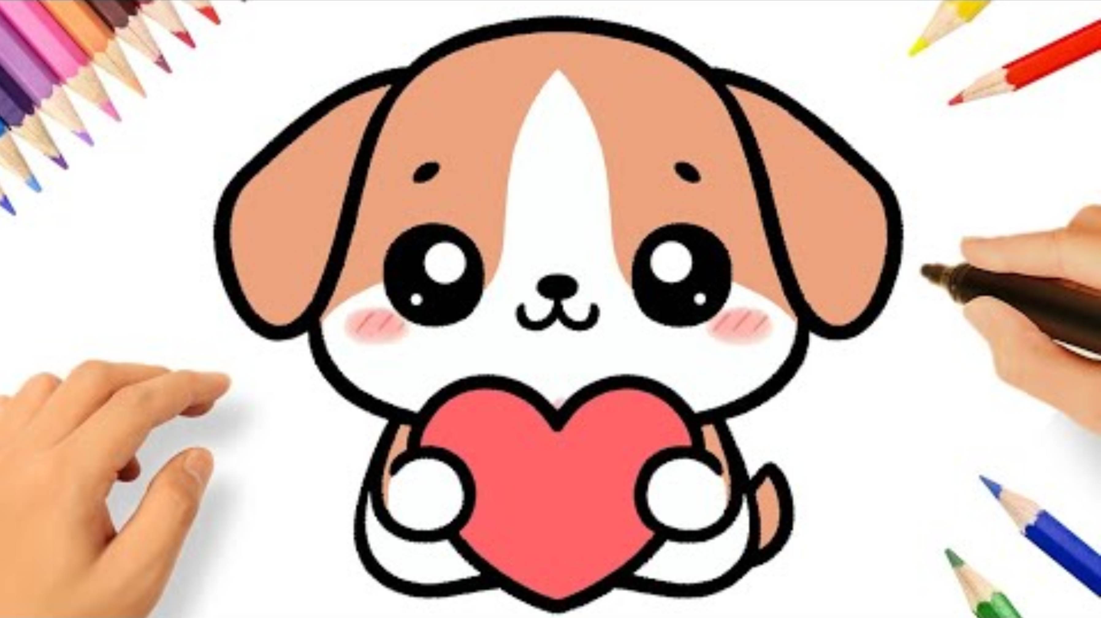 КАК НАРИСОВАТЬ КРАСИВОГО ЩЕНКА КАВАЙИ 🐶
