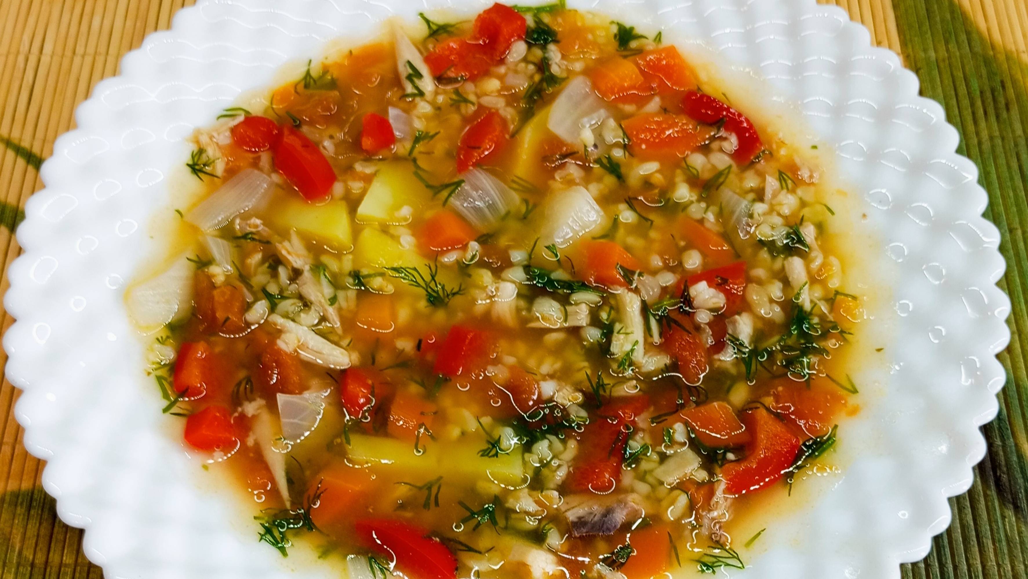 Летний суп с булгуром и овощами/Очень простой и полезный суп на каждый день