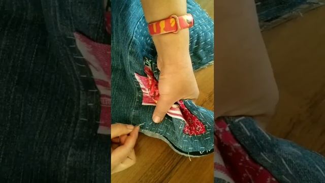 Декоративная стежка ткани