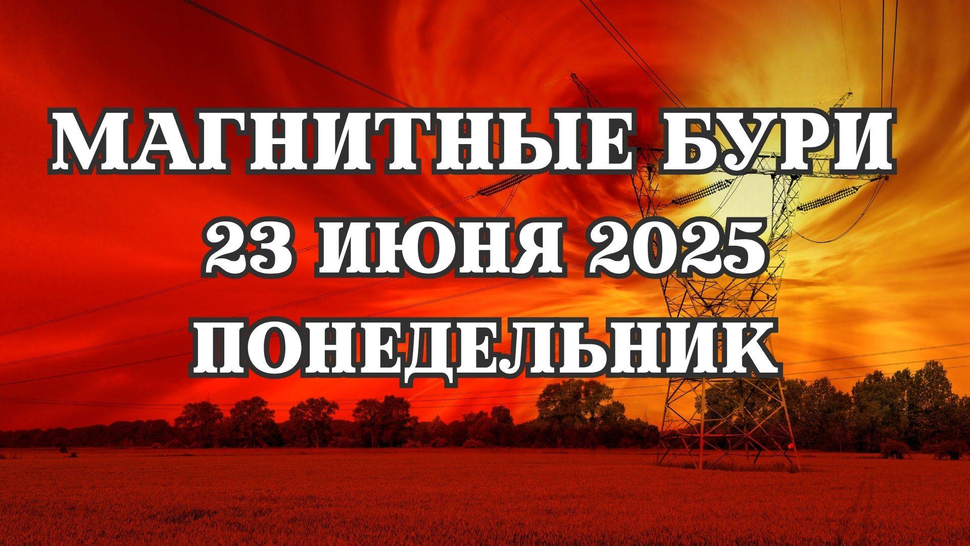 Магнитные бури 23 июня 2025 года. Прогноз на 23.06.2025 года