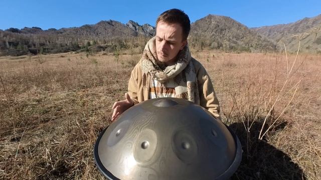 Field of Amber Light | Relaxing Handpan Music in the Altai | Composition on Amara E Minor Scale