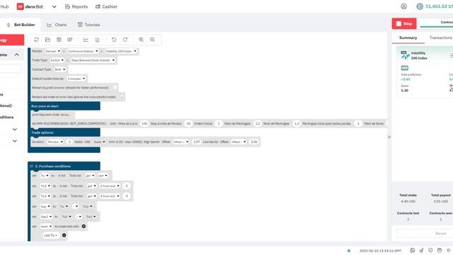 Deriv Binary options robot Multmercados V100