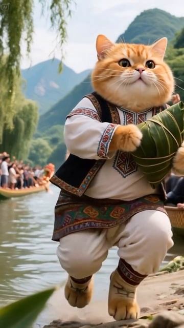 Рыжий котик и едааа