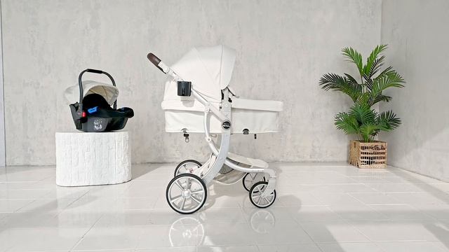 Обзор коляски Aimile Original Autumn  в молочном цвете