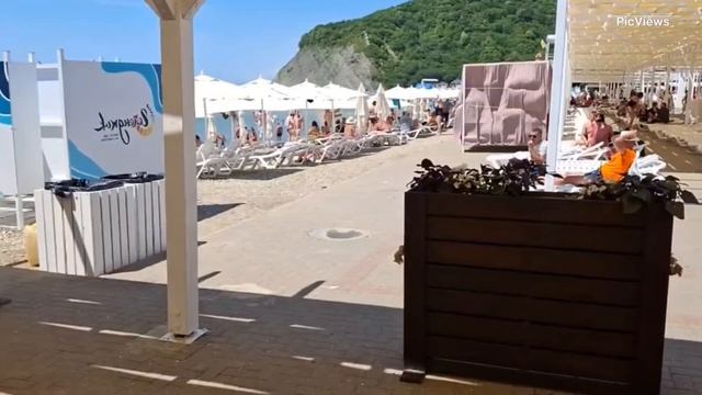 Геленджик Архипо-Осиповка Чёрное море сегодня 22 июня 2025. Обстановка на Центральном пляже, погода