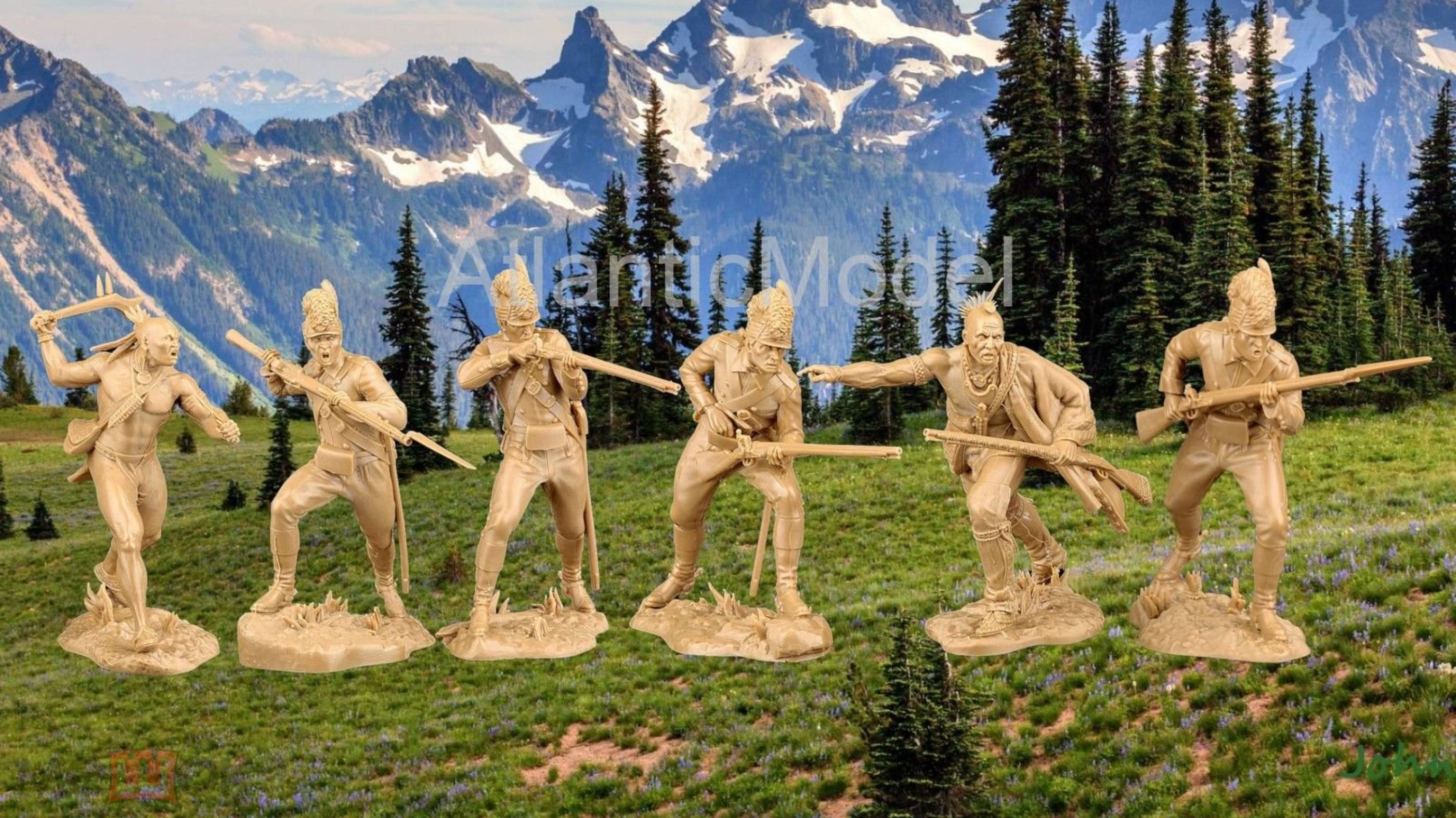 солдатики Plastic Platoon Британские спешенные зеленые драгуны