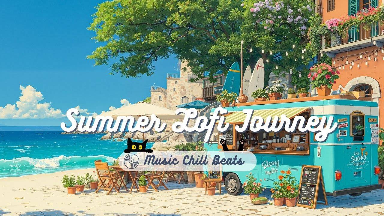 Summer Lofi Journey – Japanese Chill Beats with Coastal Ambience, Beach Café Lofi Music