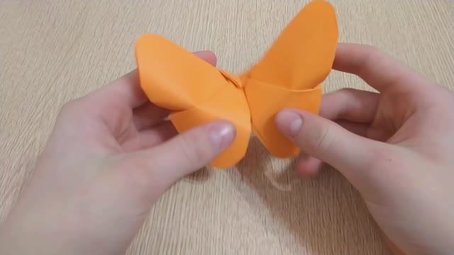 Бумажная бабочка из одного листа бумаги. Простое оригами