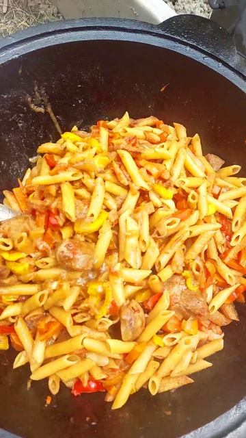 макароны в казане. учимся говорить, снять рецепт?