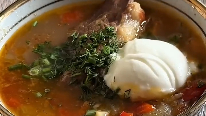 Жареный СУП по-узбекски...🍜🥩😋    Рецепт в описании ✍️