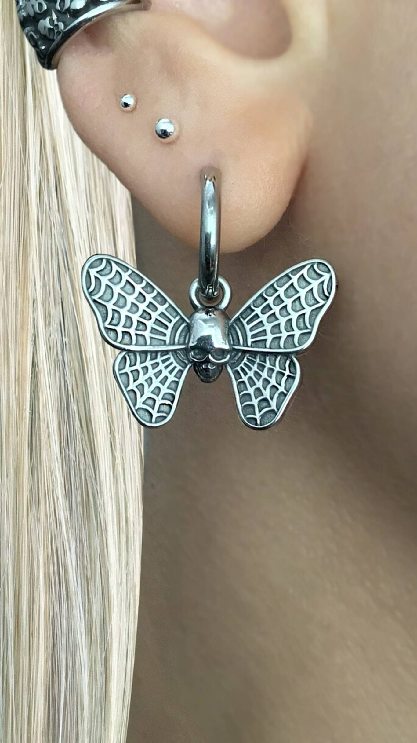 Готические серьги с подвесками "Бабочки монархи" от StarfallShop #Shorts