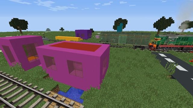 Я Построил железную дорогу в Минекрафт железная дорога, minecraft-122
