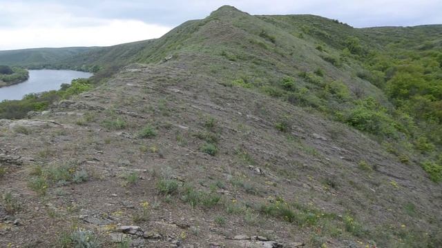 Вид на Северский Донец с одной из возвышенностей.