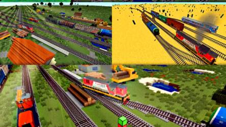 Я Построил железную дорогу в Минекрафт железная дорога, minecraft-158
