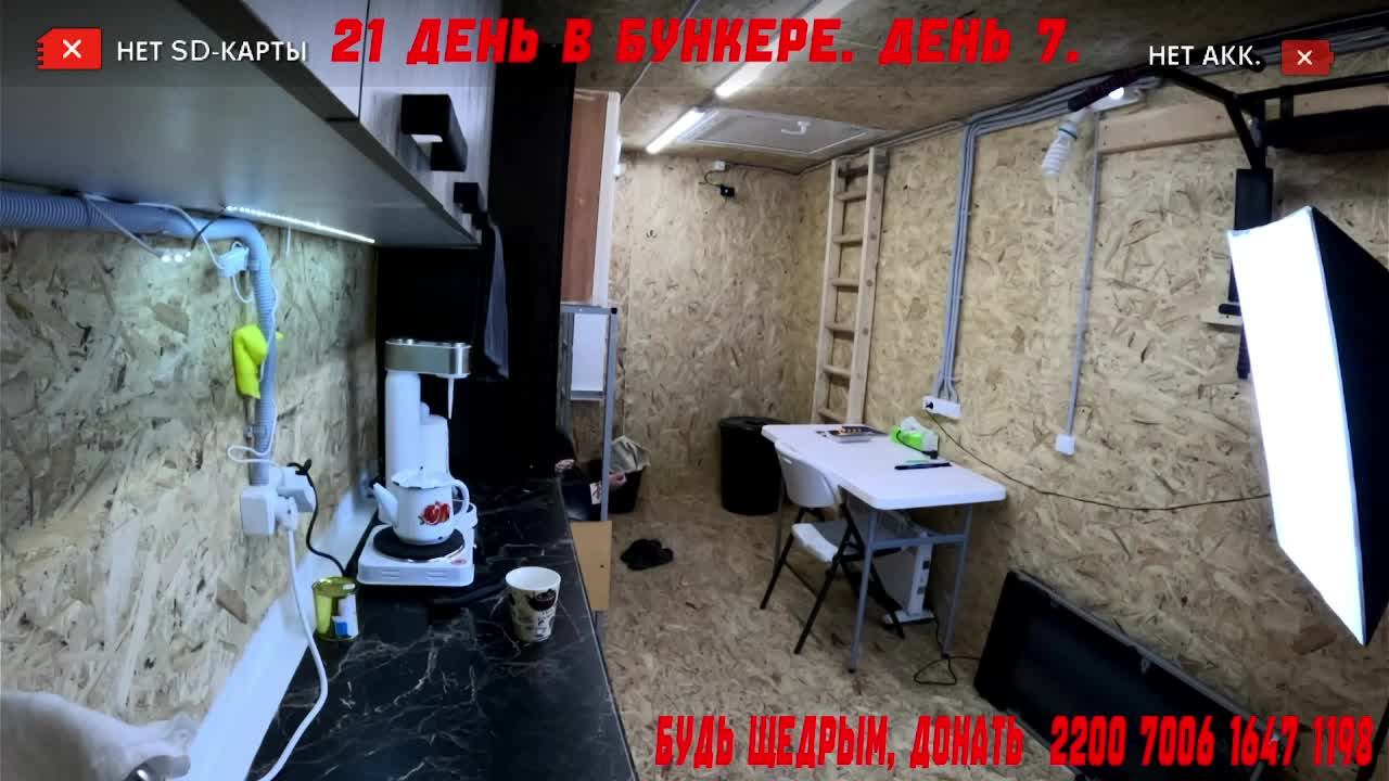 Кухня. Стрим первого в мире эксперимента по изоляции человека. 21 день.