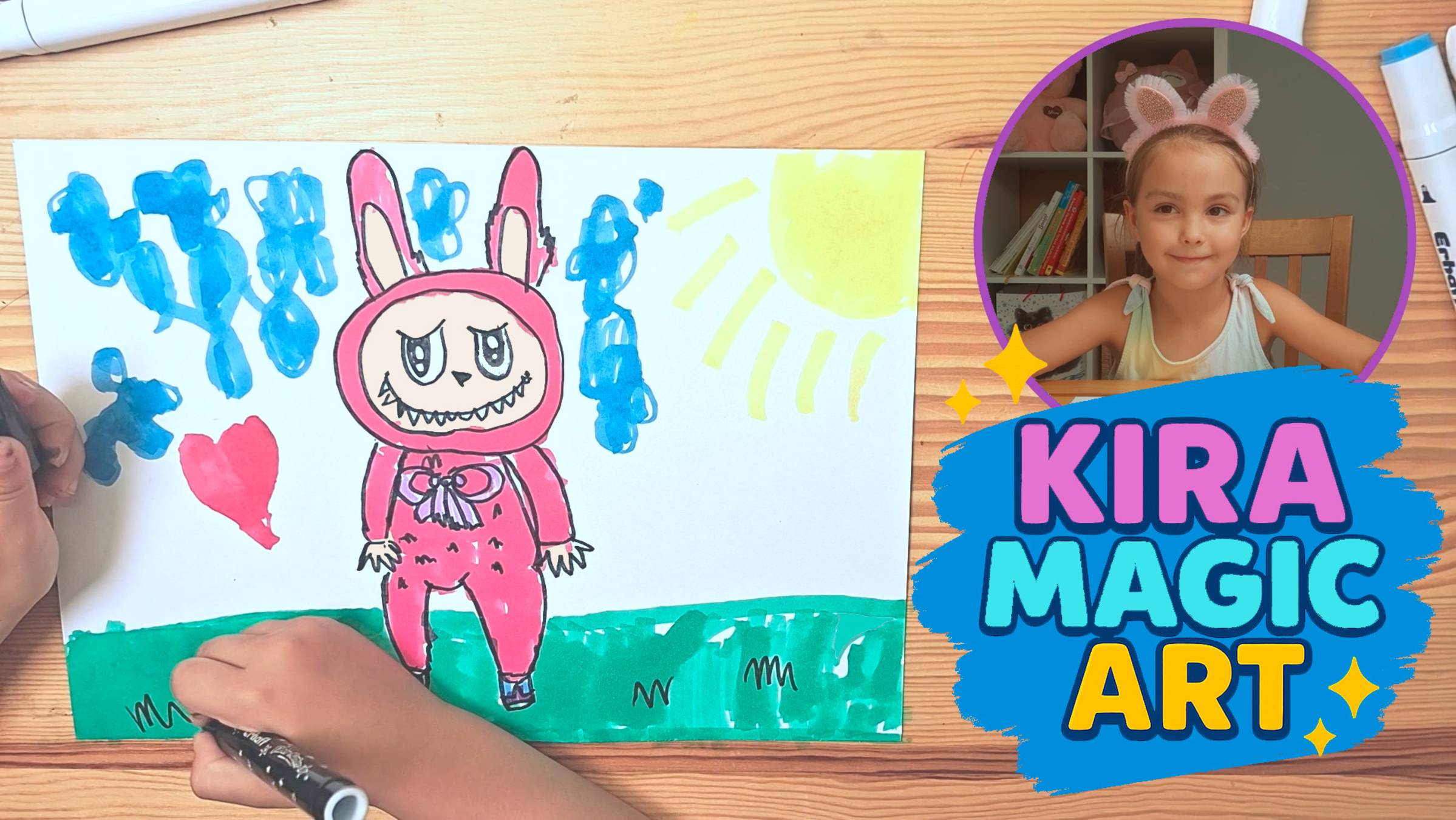 🎀 Как нарисовать ЛаБуБу! | Рисование для детей с Кирой 🎨