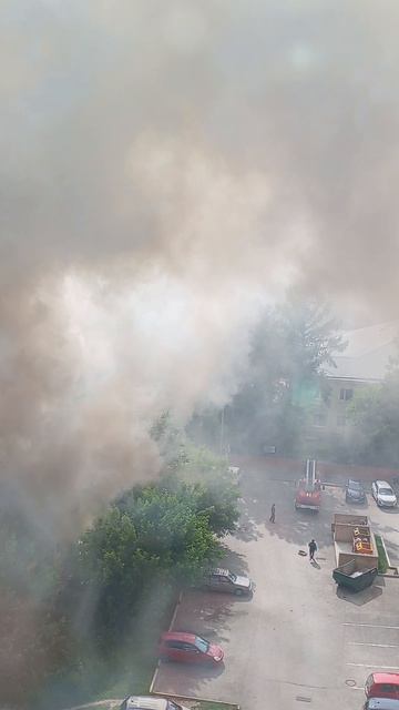 Пажар под окном😰