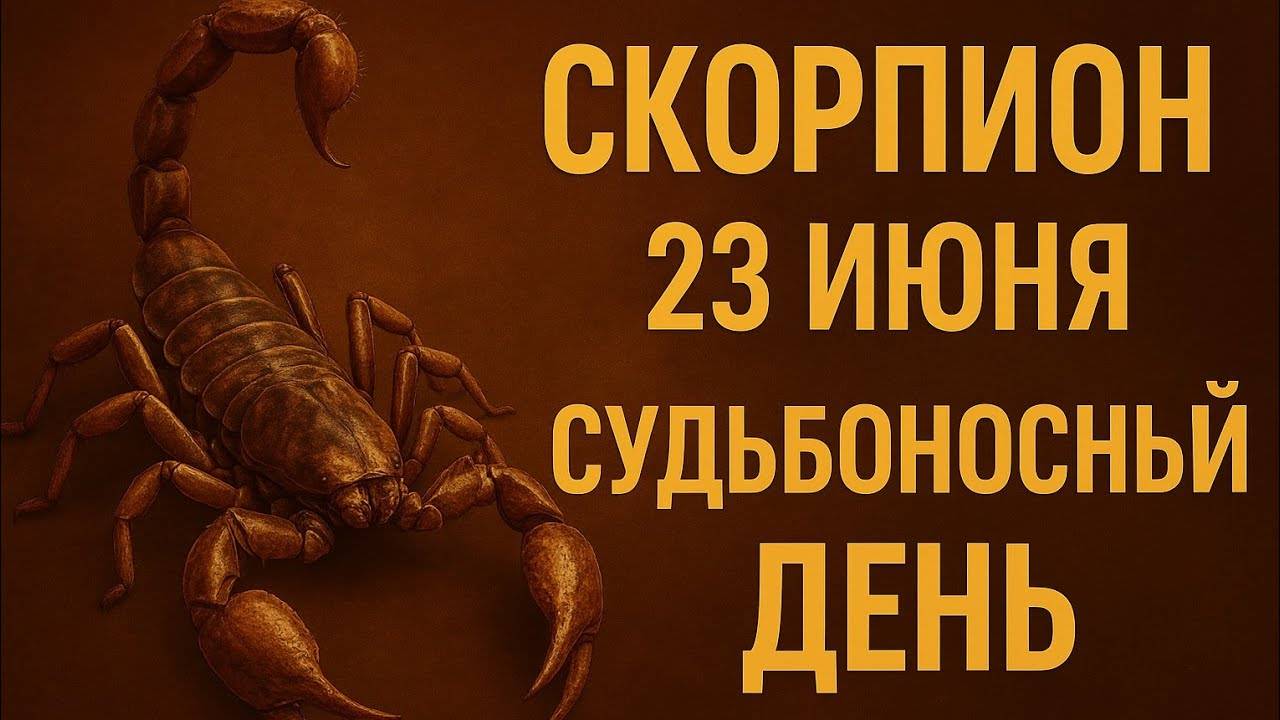 Скорпион. 23 июня. Судьбоносный день, когда душа начнёт говорить. Глубокий гороскоп