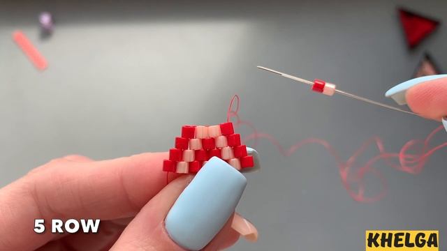 Кольцо кирпичным плетением 💍