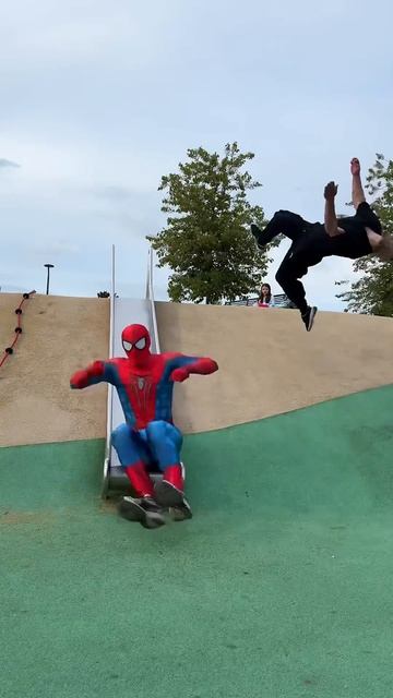 Spiderman did a somersault#shorts