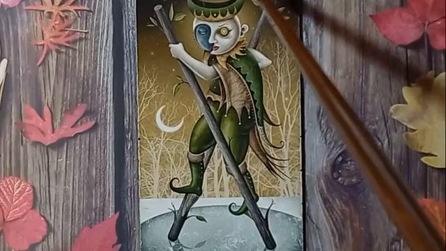 Для начинающих.Таро безумной луны.Карты двора.Паж Жезлов