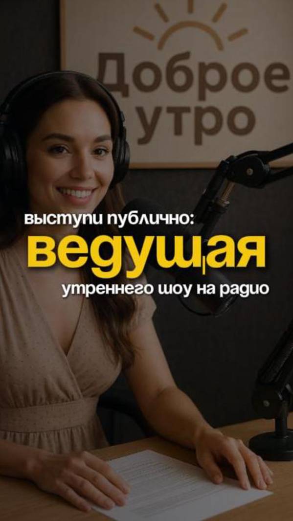 Выступи публично, как ведущий утреннего шоу