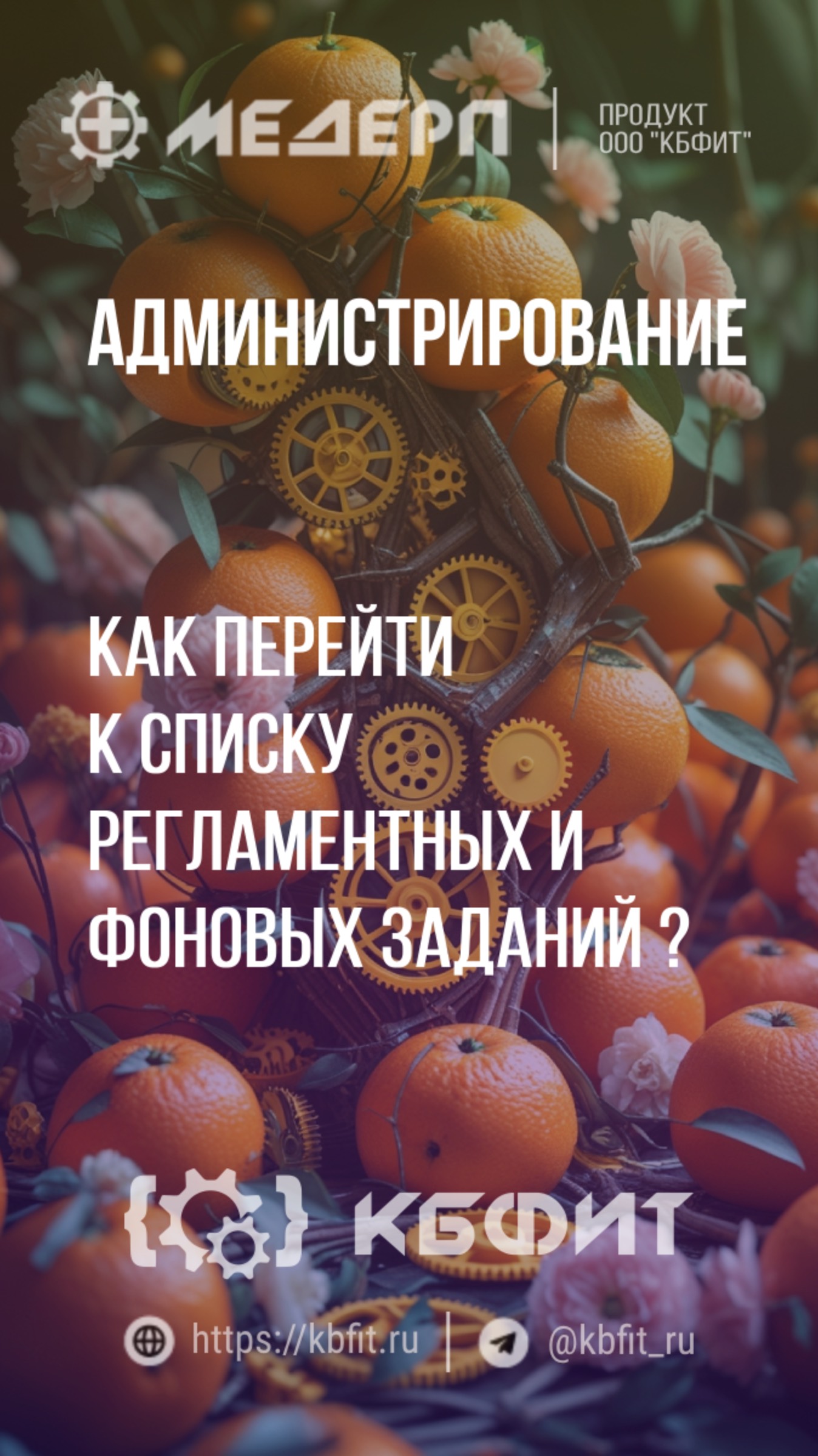 КБФИТ: МЕДЕРП. Администрирование: Как перейти к списку регламентных и фоновых заданий?