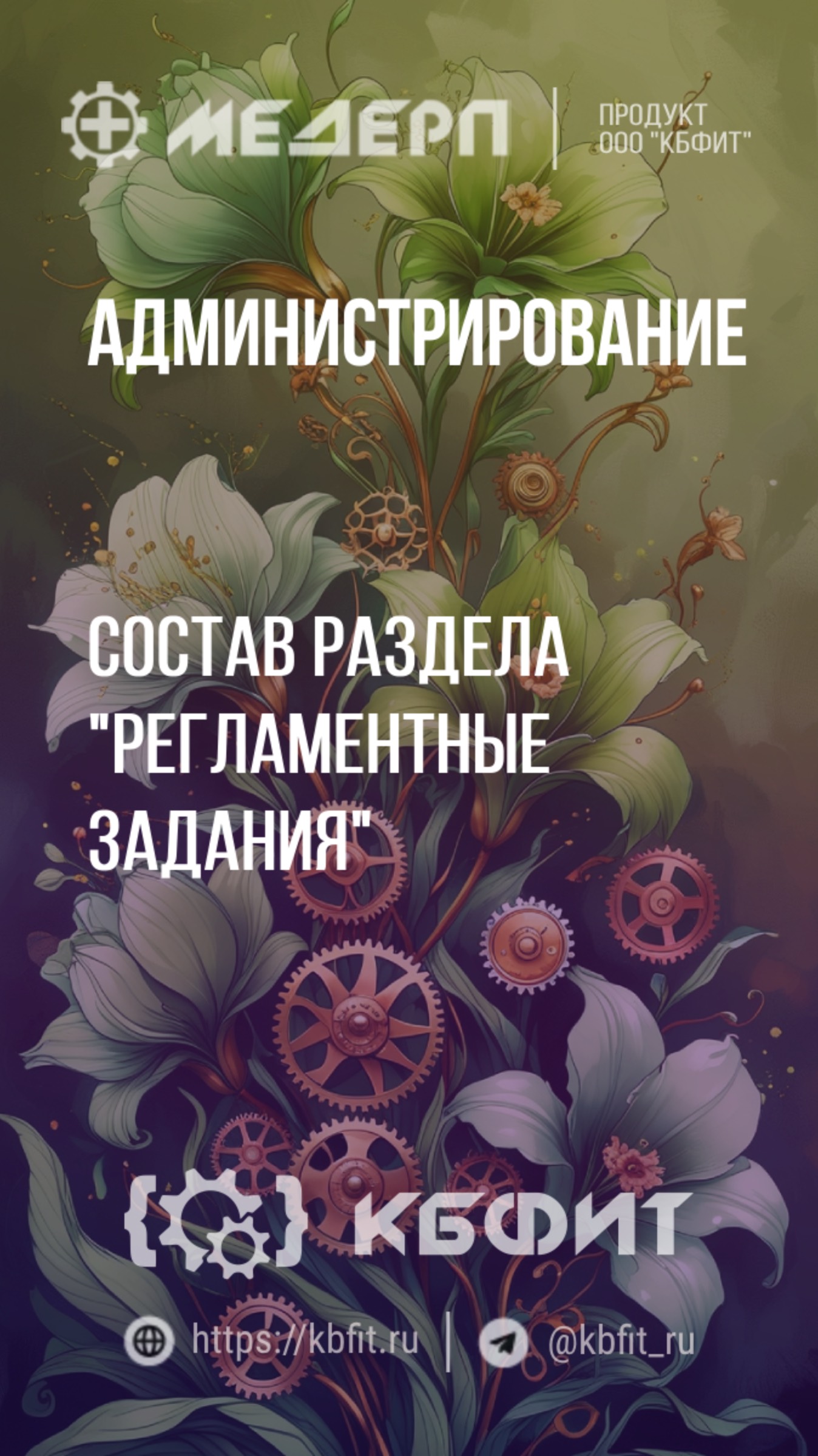 КБФИТ: МЕДЕРП. Администрирование: Состав раздела "Регламентные задания"