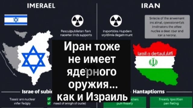 Иран тоже не имеет ядерного оружия… как и Израиль.