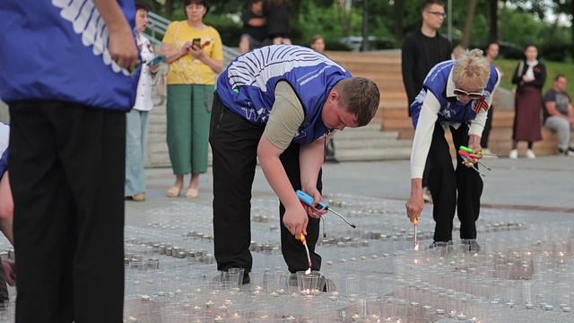 Всероссийская акция «Огненная картина войны» прошла во Владивостоке.