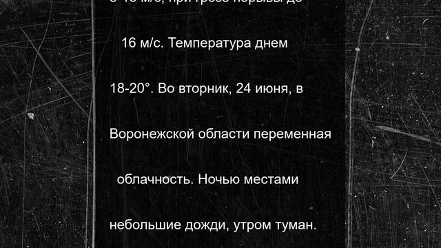 В понедельник в Воронеже пообещали град