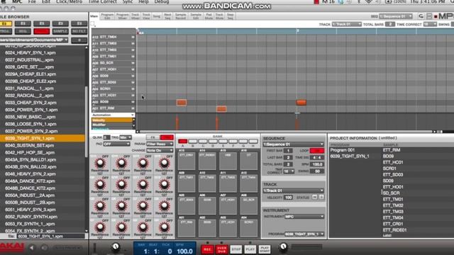 Редактирование последовательностей с помощью AKAI MPC Renaissance