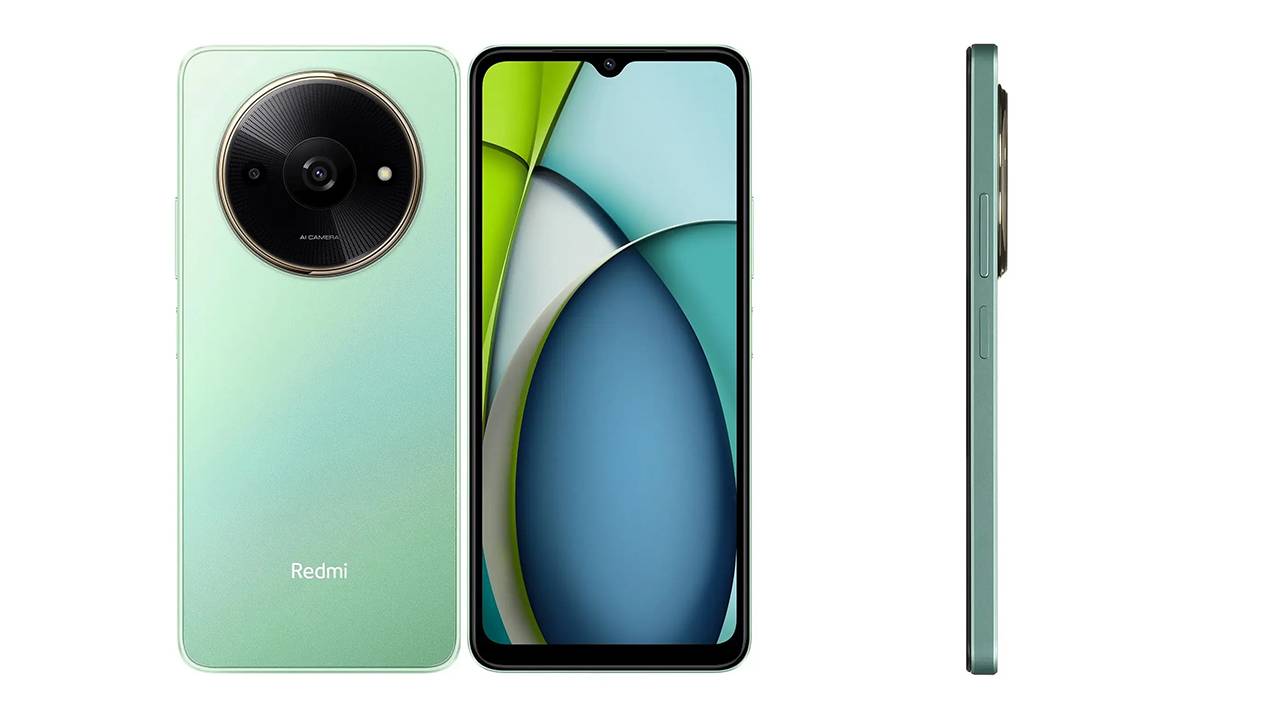 Зеленый смартфон Xiaomi с Android и экраном 6.71 дюйма