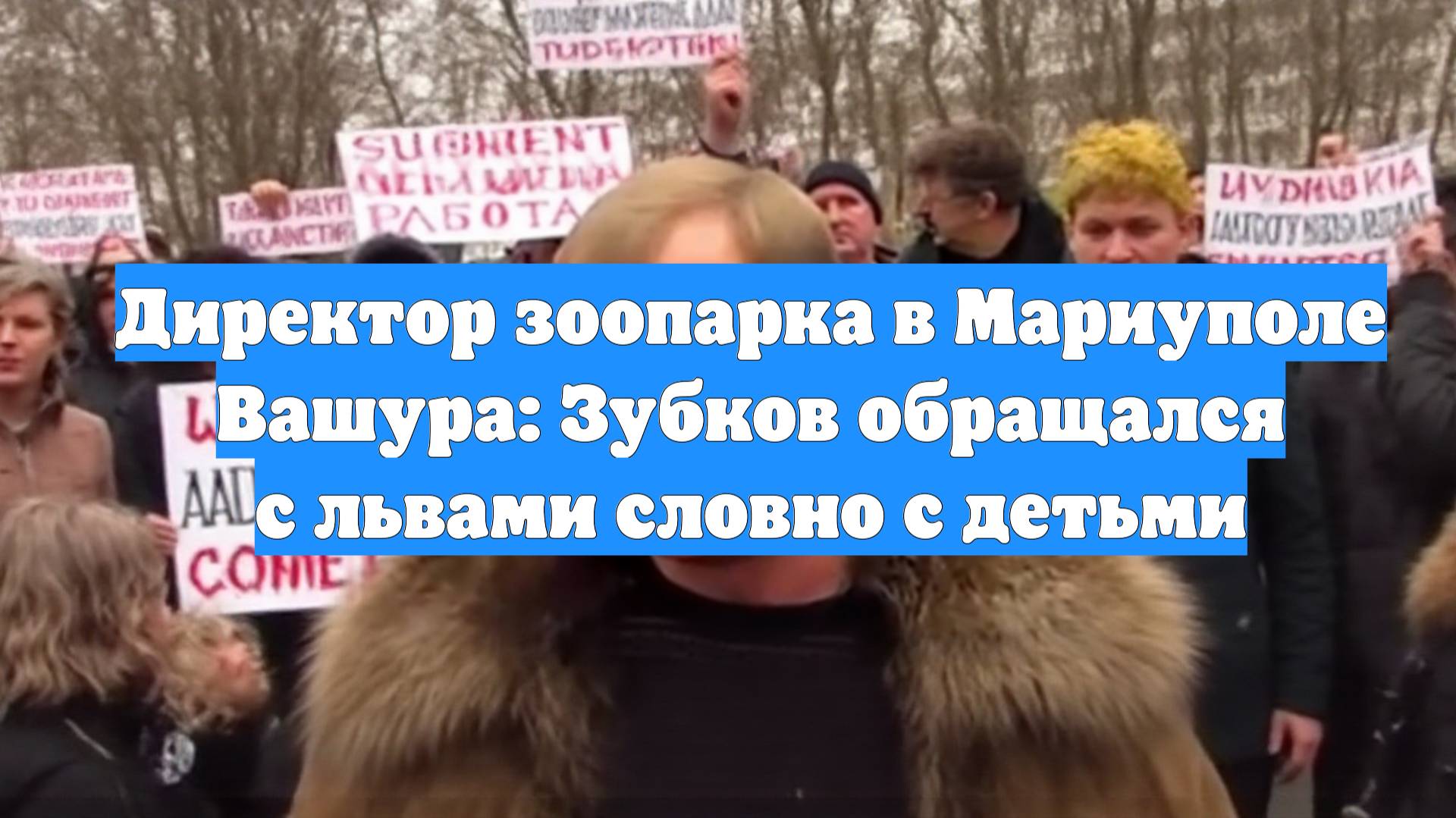 Директор зоопарка в Мариуполе Вашура: Зубков обращался с львами словно с детьми