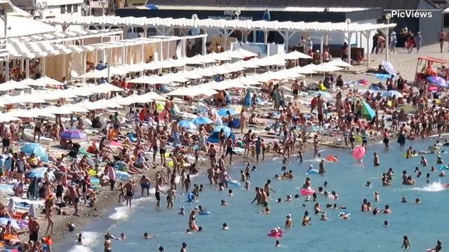 Геленджик Архипо-Осиповка Чёрное море сегодня 23 июня 2025. Обстановка на Центральном пляже, погода