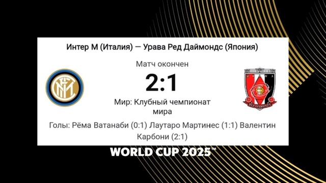 Клубный чемпионат Мира по футболу 2025  2й-тур #КЧМ