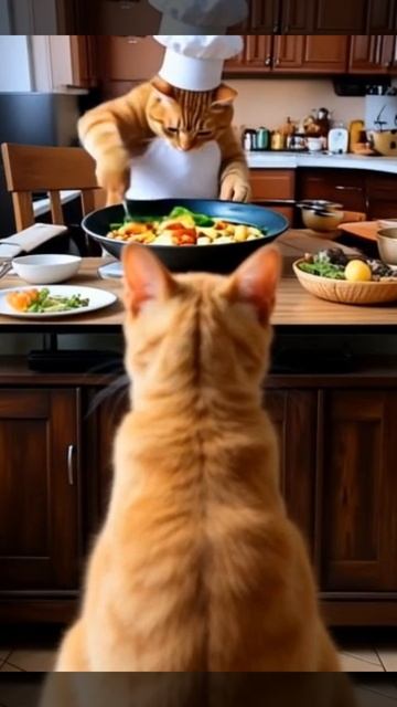 котик повар #грусть #котики #готовка #рецепты #нейросеть
