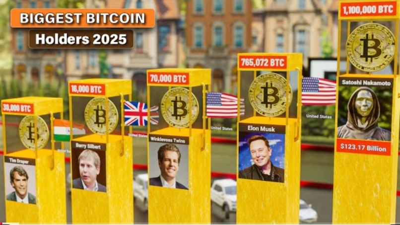 Крупнейшие держатели биткоинов к 2025 году