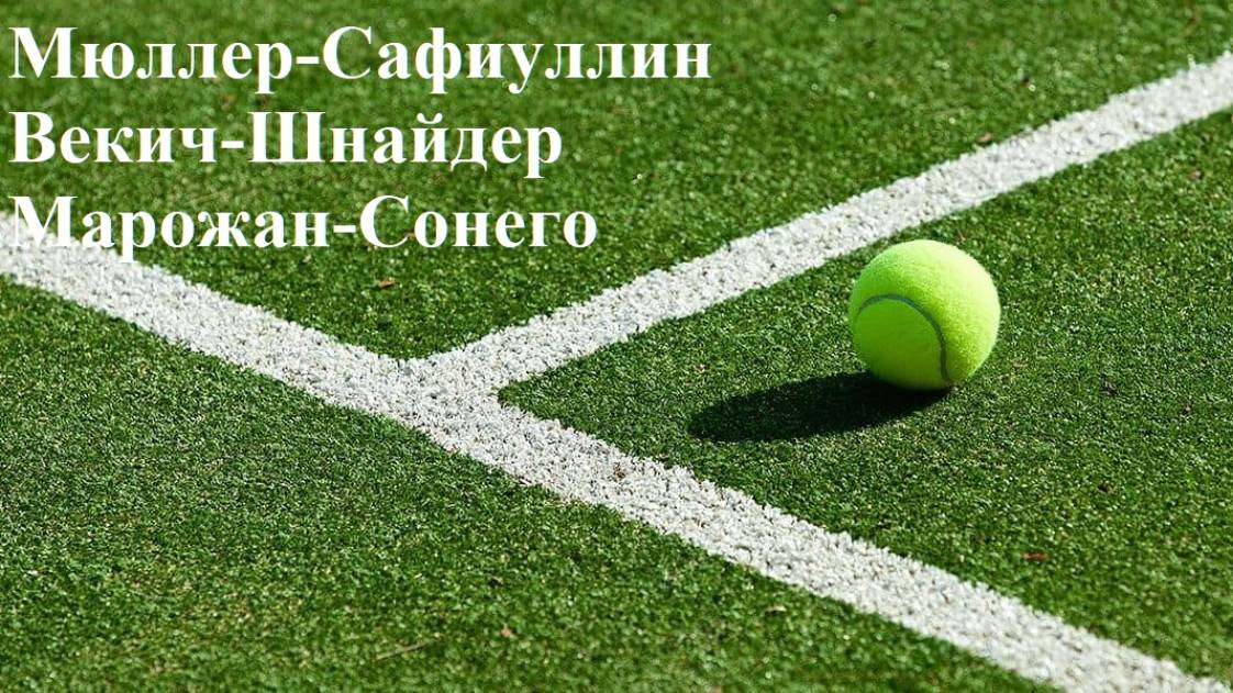 Мюллер-Сафиуллин, Векич-Шнайдер, Марожан-Сонего прогнозы на теннис 23 июня 2025