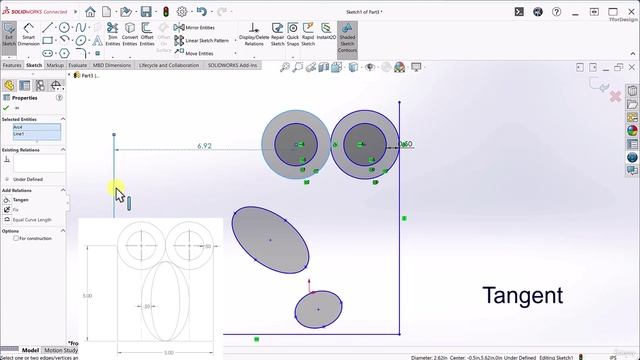 3.9 -Using relations to define our sketches, part 2 - circles, ellipses, and lines