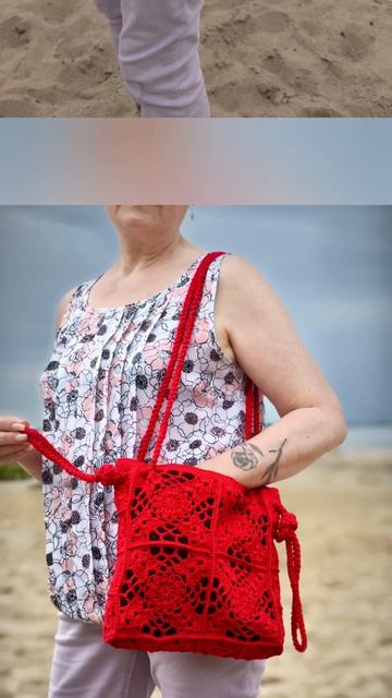 Моя готовая работа, сумочка крючком # вязание крючком # вязание спицами # вязание для начинающих