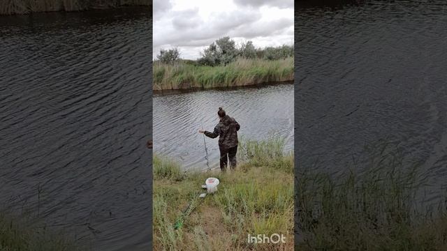 Мы на рыбалке, ветер сильный