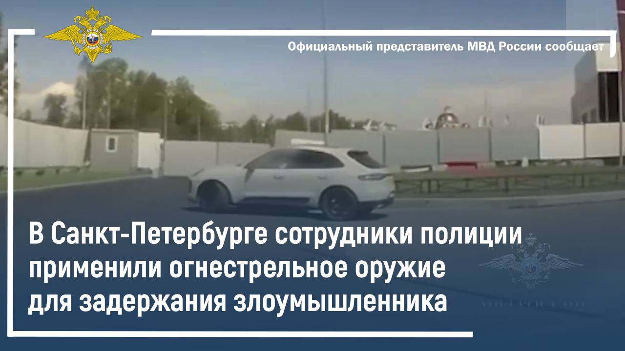 В Санкт-Петербурге сотрудники полиции применили огнестрельное оружие для задержания злоумышленника