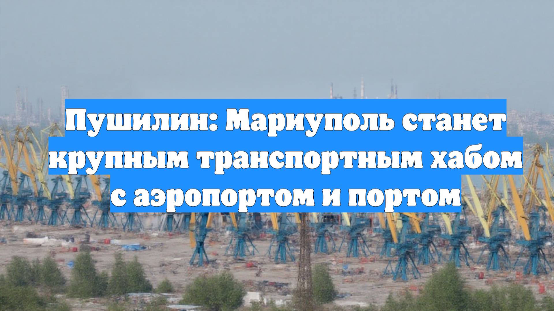 Пушилин: Мариуполь станет крупным транспортным хабом с аэропортом и портом