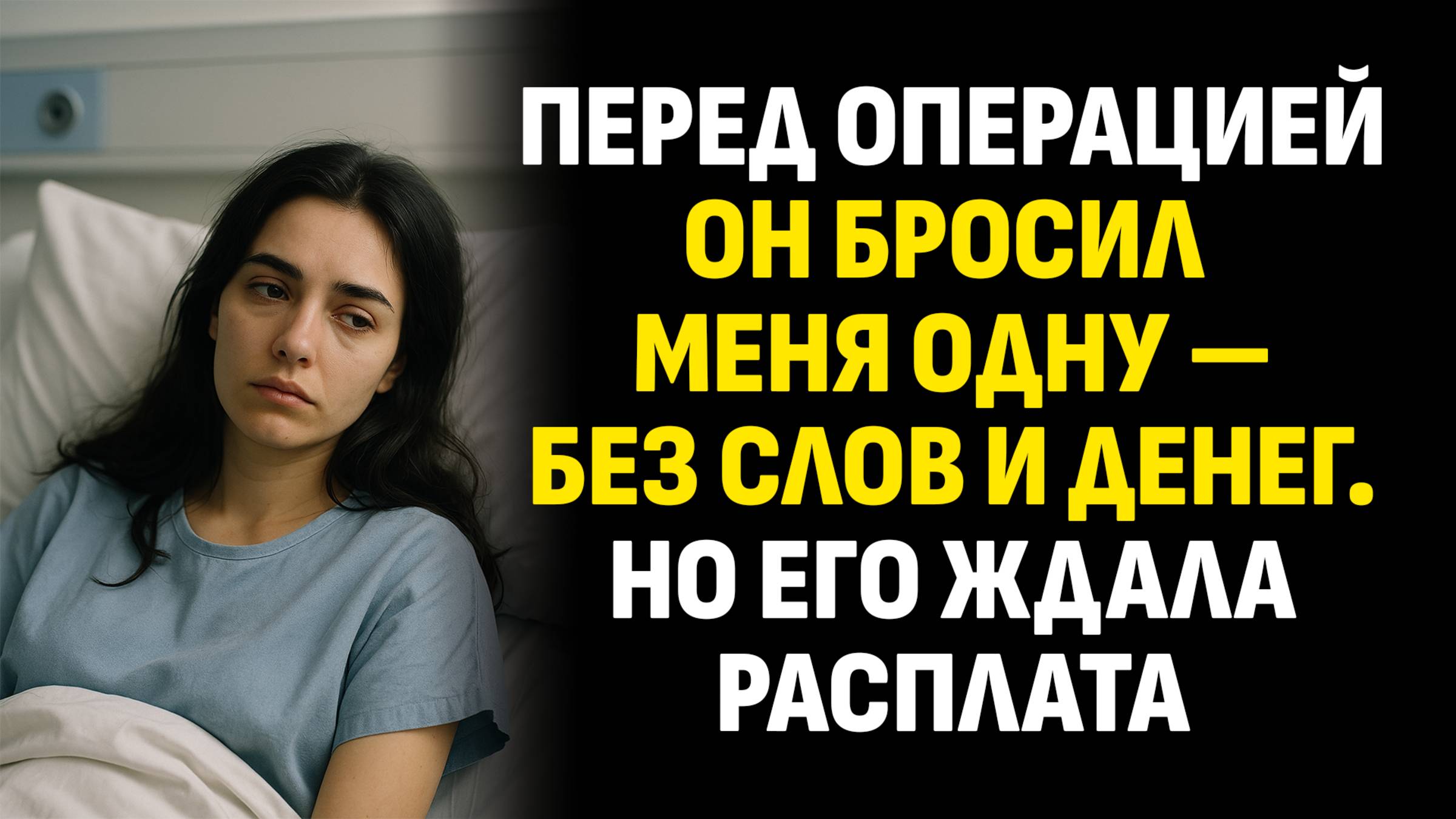 Истории из жизни. Перед операцией он бросил меня одну. Но его ждала расплата. Слушать аудиорассказ