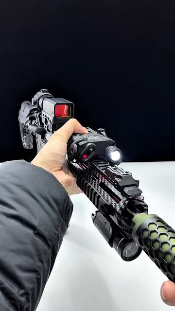 Carbon Fiber F4+Smoke Silencer.What age do you think would need this_ #toys #gelblasters #airsoft