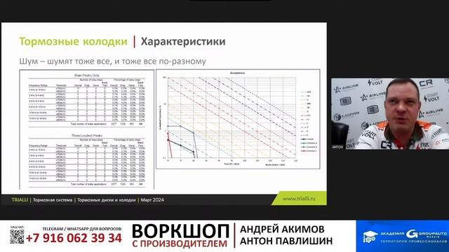 Воркшоп TRIALLI: тормозные диски и колодки - правильная тормозная пара #академиягрупавто #Trialli